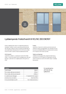 Lyddæmpende friskluftventil